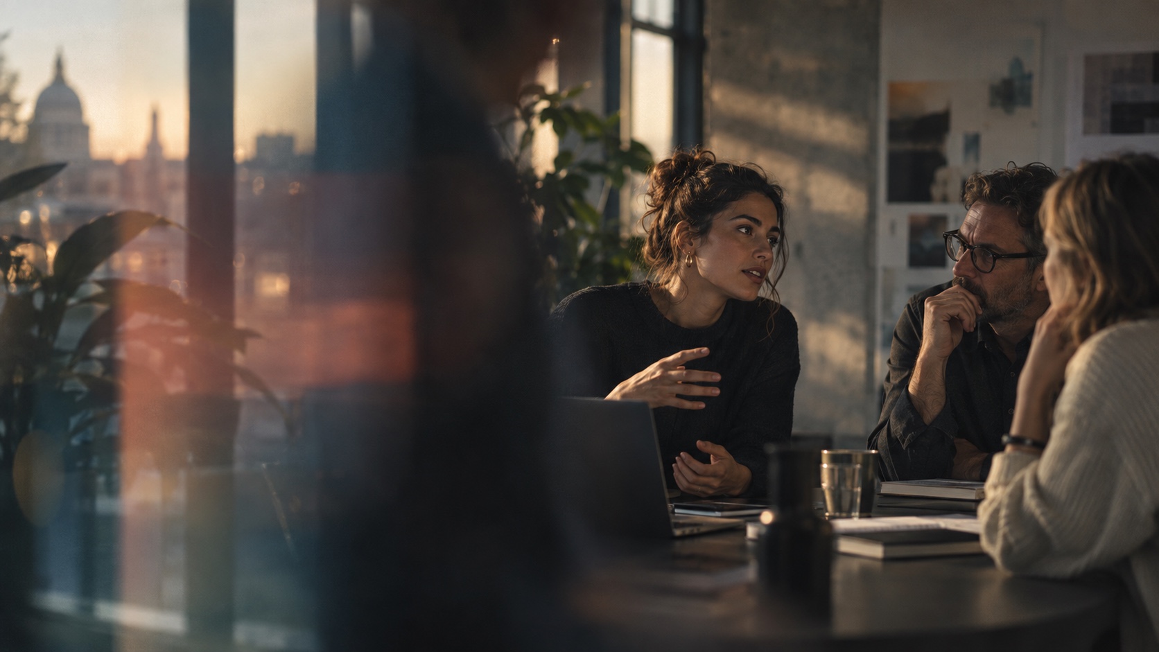 A small team working together in a London studio